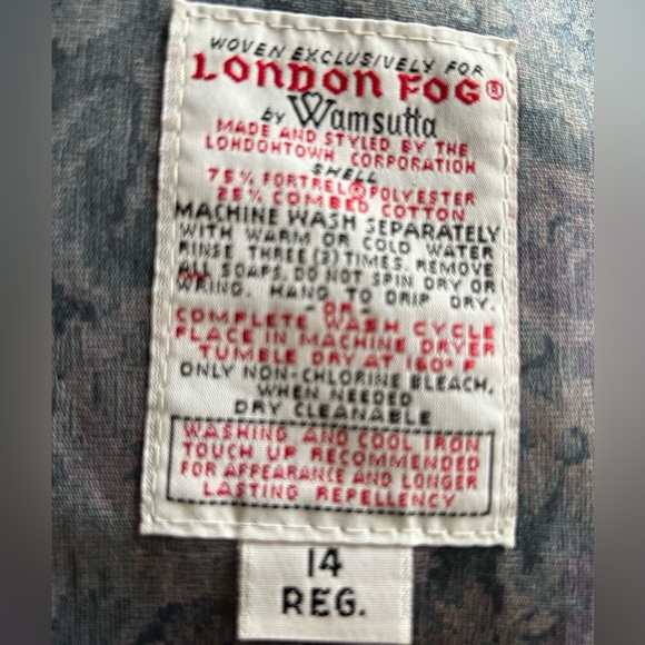 Vintage London Fog Trench Lined Long Coat Size 16 Regular - Picture 8 of 10